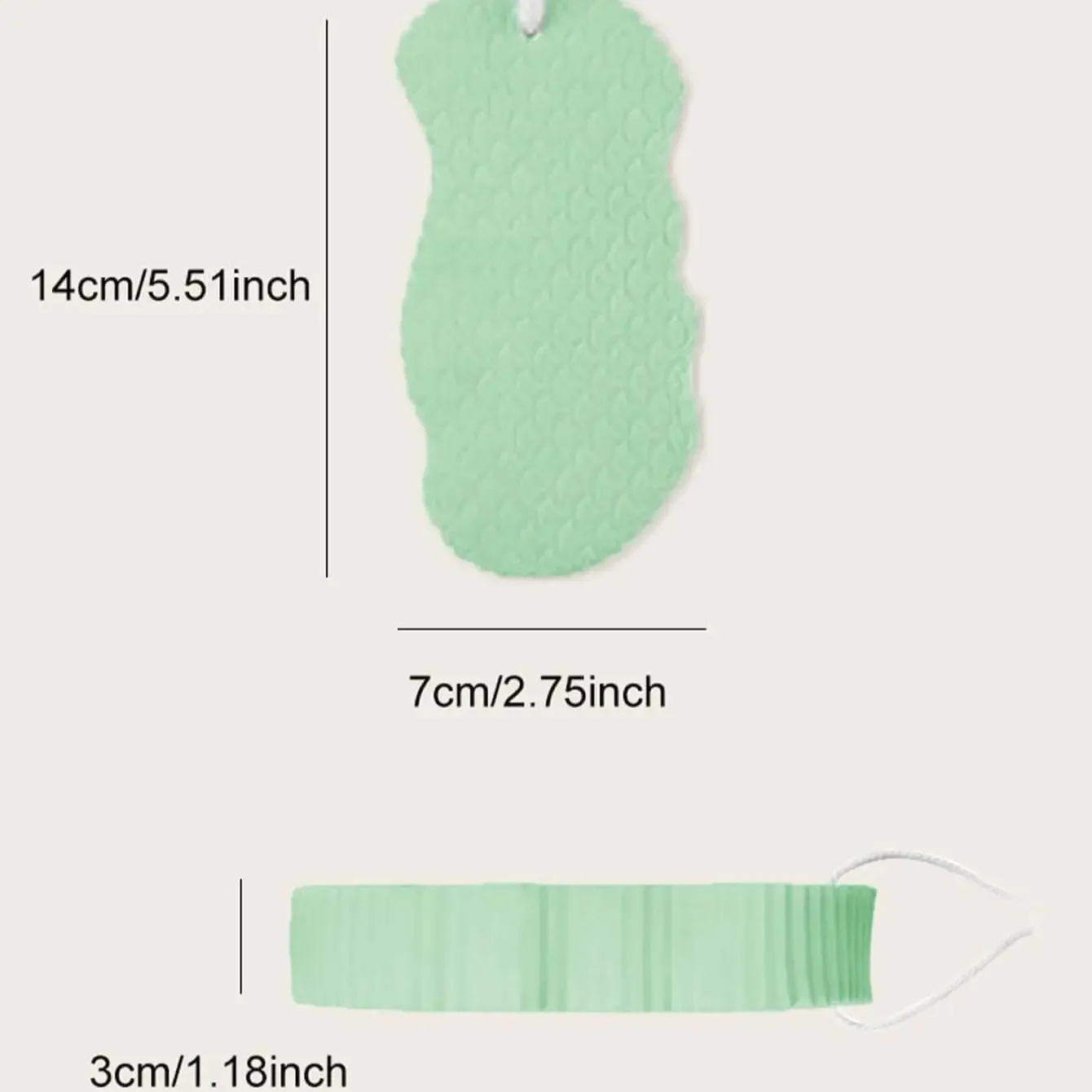 1PC-Hanging Bath Sponge,3D Fish Scale Pattern, Exfoliating Massage Shower Sponge, Bathroom Accessories, Skin Care Bathing Tool