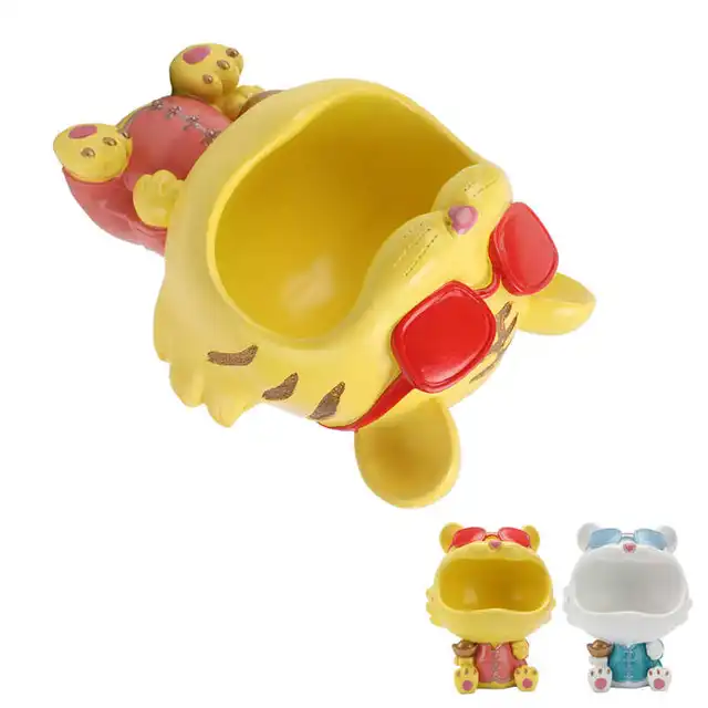 Key Sundries Konténer Candy Bowl Aranyos Tigrisszobor Gyanta Irodához - Image 2