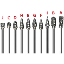 Tungsten Carbide Rotary File Hard Alloy Rotary .Bur Drill Bit Engraving Cutter 3x6mm Shank Grinding Head For Metalwork Welding