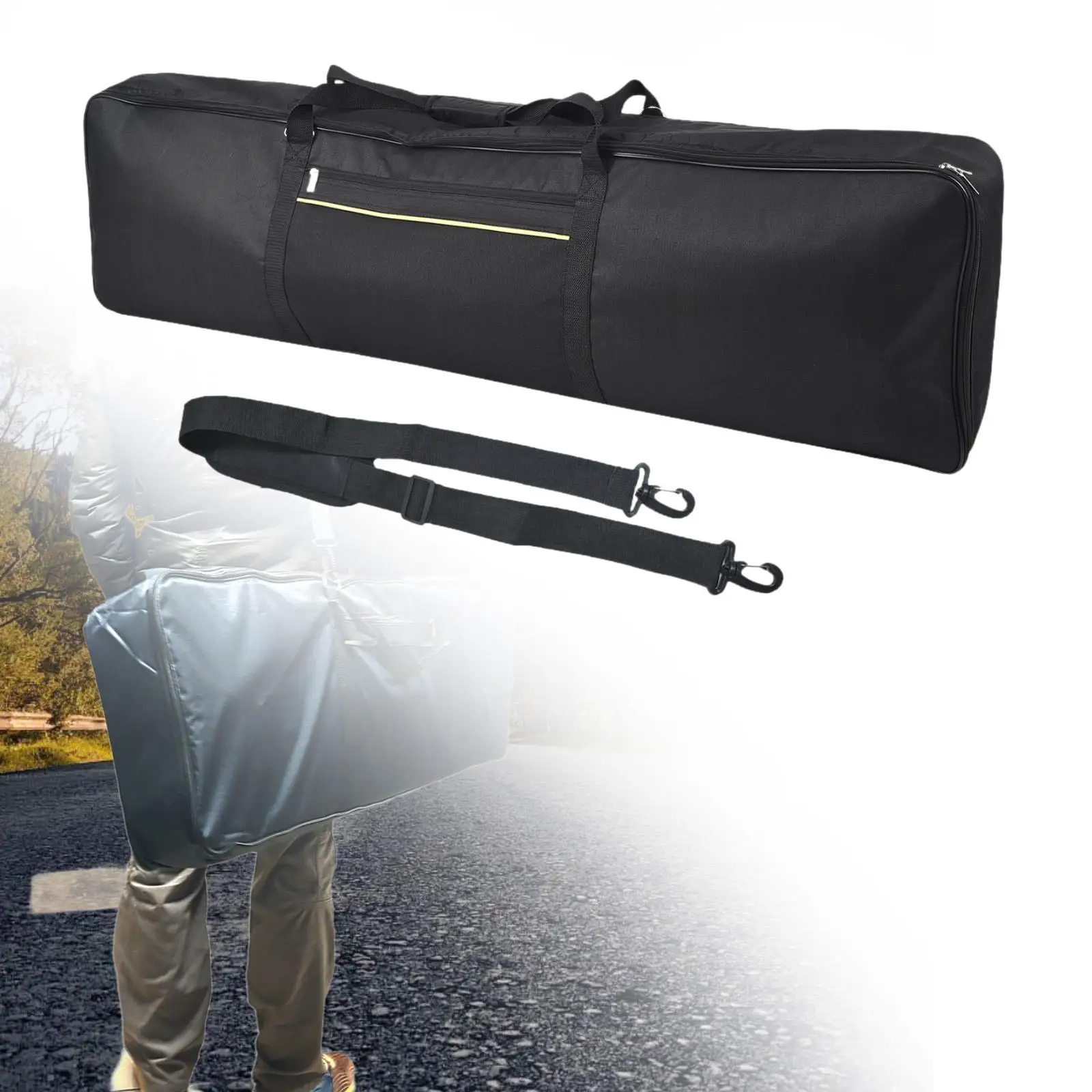 키보드 케이스 패딩 처리된 키보드 가방(스트랩 포켓 포함) 키보드 기그백 무대 공연 및 야외 여행용 휴대 케이스