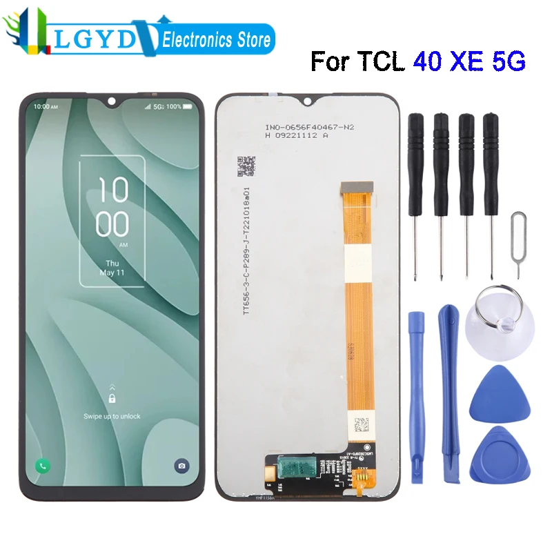 6.56-inches IPS LCD Screen For TCL 40 XE 5G Phone Display with Digitizer Full Assembly Repair Replacement Part