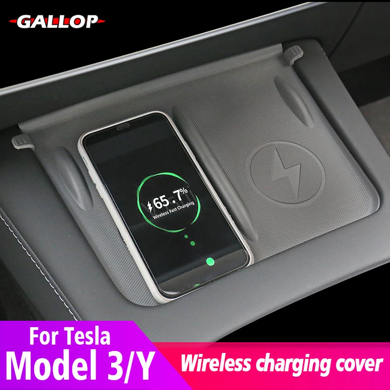 

Силиконовая противоскользящая искусственная кожа для модели Tesla, модель 3 2021-2022, автомобильный телефон, беспроводная зарядная подставка, аксессуары для украшения интерьера