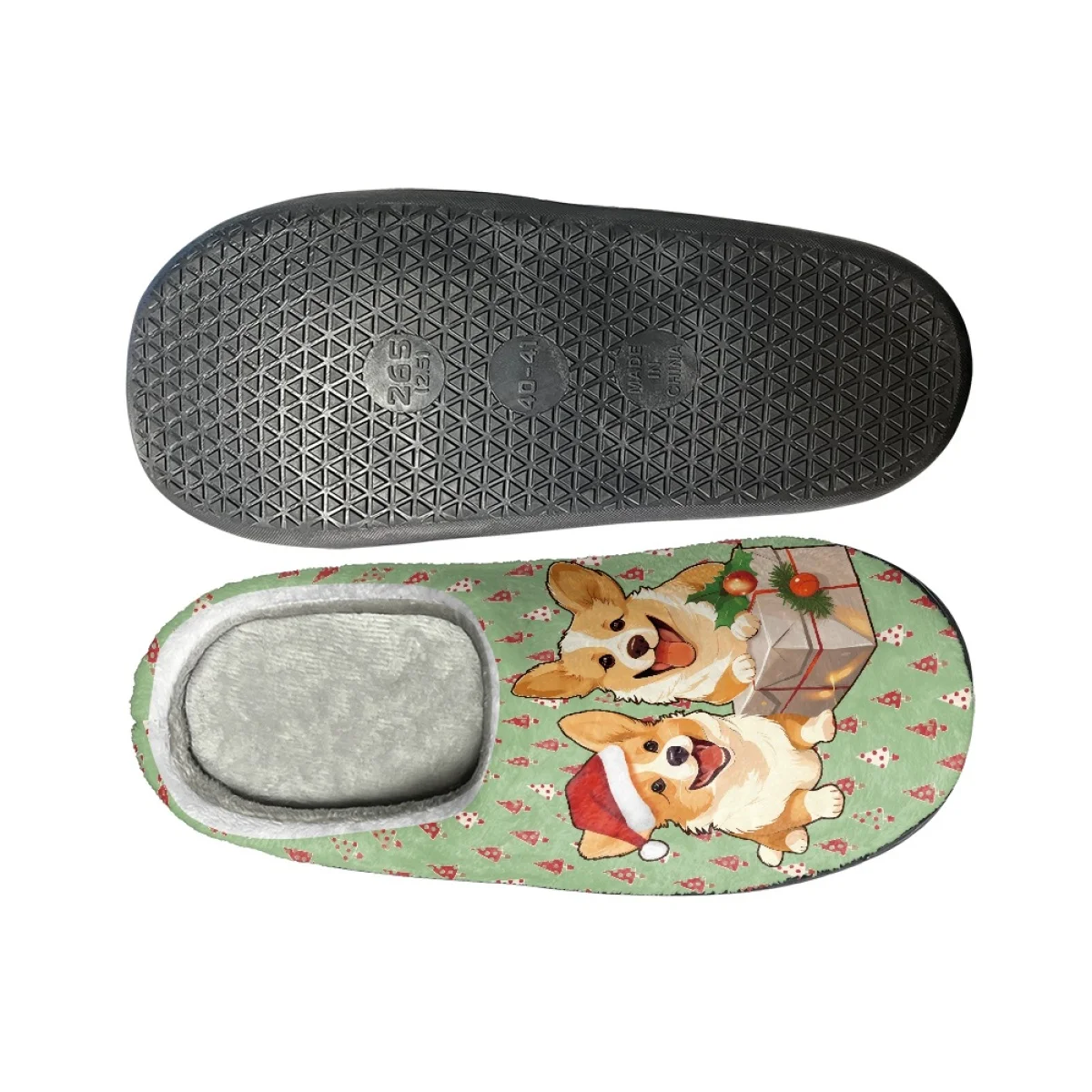 Winter Female Shoes Kawaii Cute Pet Corgi Design Cotton Slippers Women Household Indoor Warm Footwear Non-Slip Platform Slippers