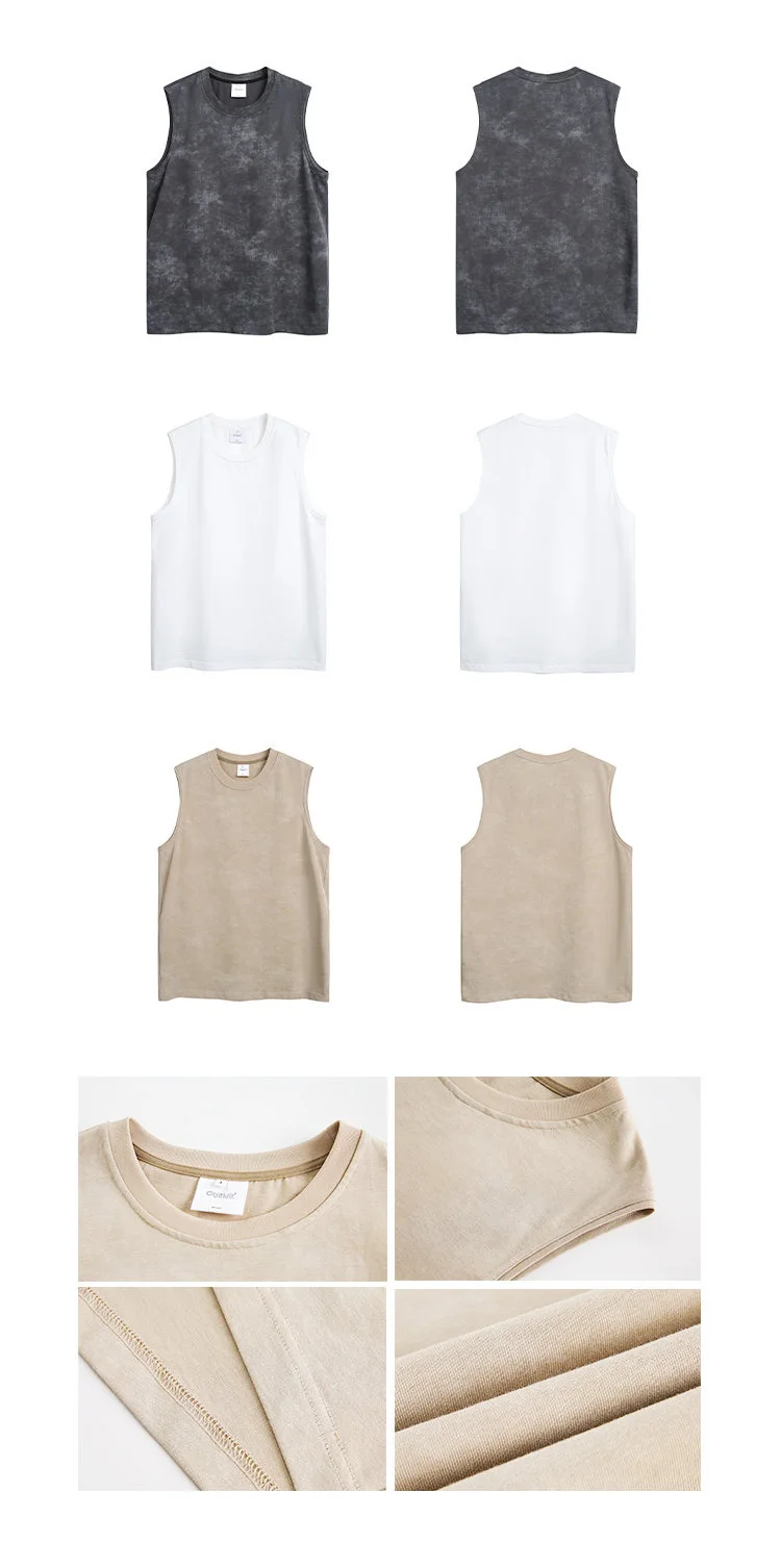 Description Picture 2 of item2024 Summer Men Japanese Korean Streetwear Fashion Vintage Loose Casual Tank Top Tees Shirts Women Hip Hop Sleeveless T-shirts