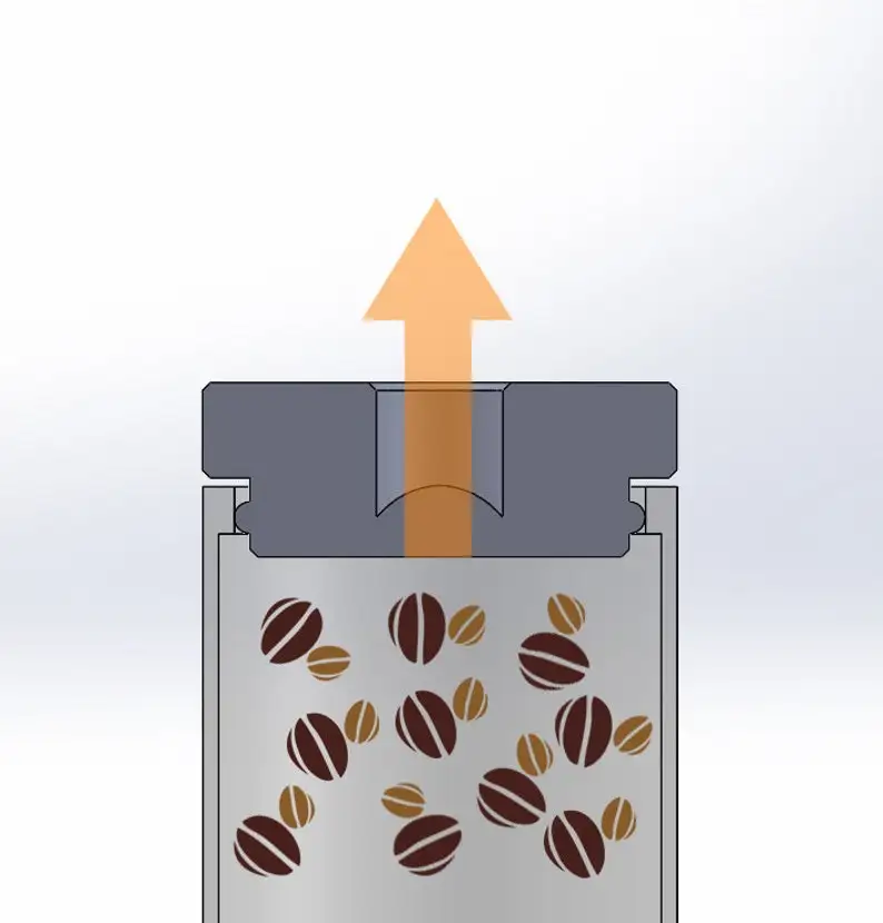 One Way Valve Storage / Tube/ Cellar / Vial / Vault Single Dosing Coffee Beans 6