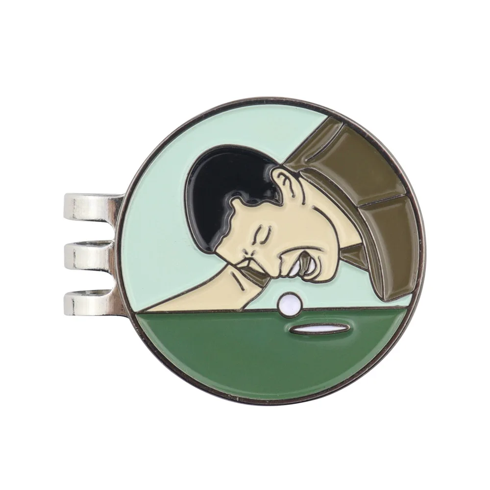 Happy Gilmore Golf Ball Marker Hat Clip with Enamel Magnetic Golf Accessories ball marker golf