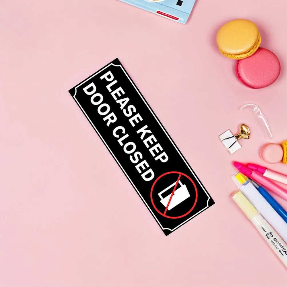 4Pcs 도어 폐쇄 알림 스티커 방수 PVC 도어 폐쇄 표시 유지 사무실 욕실 라운지 용 미니멀리스트 우아한 디자인
