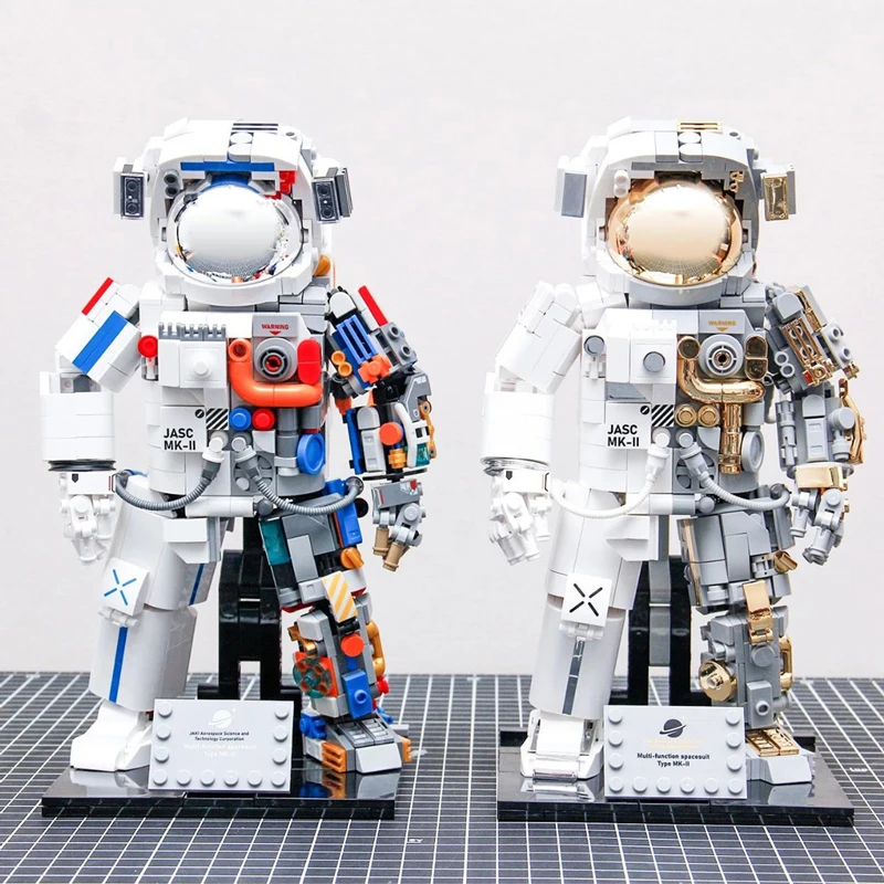 Technical Creative Space Aerospace Figures Building Block Spaceman MOC Model Assemble Space Astronaut Bricks Toys For Kids Gifts 1
