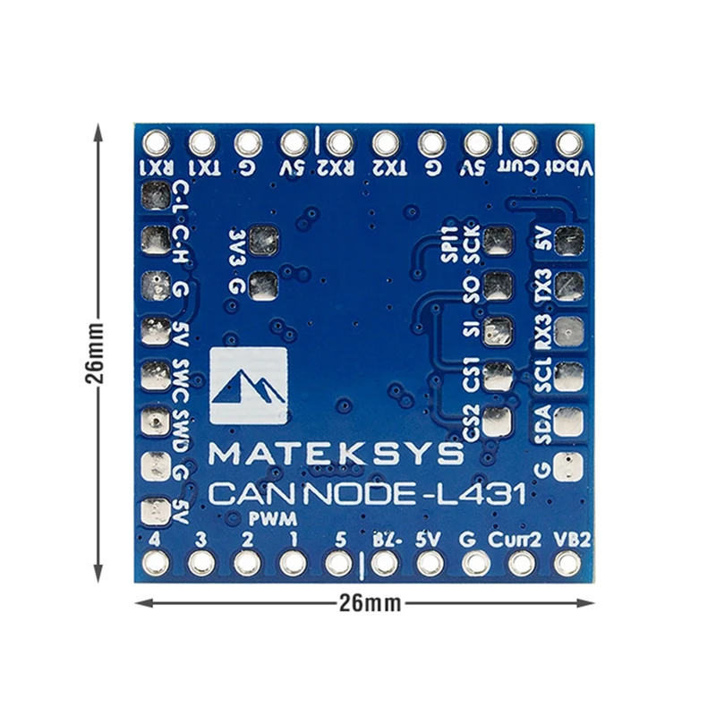 MATEK CAN-L431 AP_Periph CAN зел дронекан L431 26x26 мм для ArduPilot GNSS Компас Барометр датчик