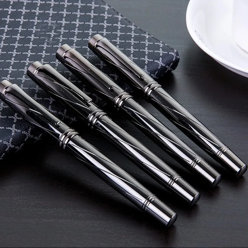 0.5mm New Silver-plated Fountain Pen Business Gift Set Daily Office Signature Pen Office Supplies