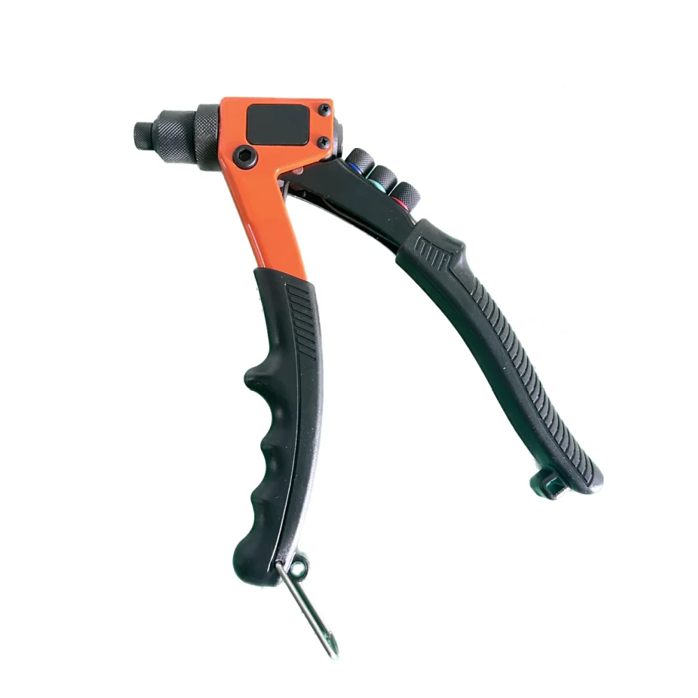 HOSUNTOOLS Single Hand Manual Blind Rivet Gun Tool Riveter for Home Repair and DIY Non-slip Handle 8" (200MM)