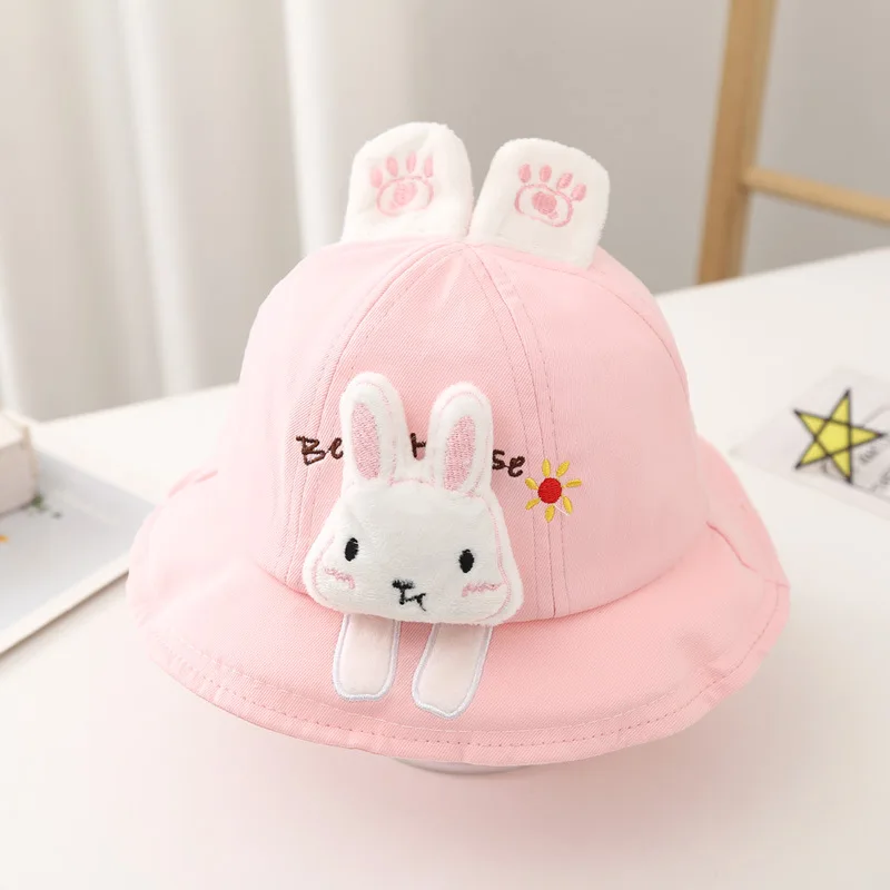 3Pcs/Pack Autumn Cartoon Fisherman Hat Boys Girls Cute Bear Cotton Hats Kids Headwear Accessories Children Sunshade Cap 3-24M