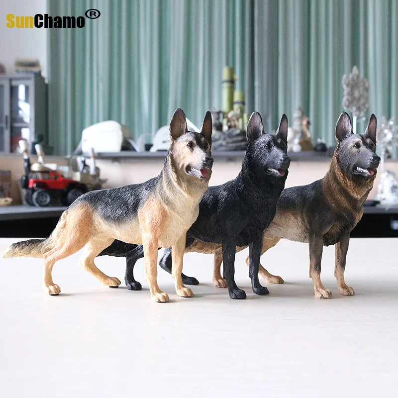 

Fashion Shepherd Model Desktop Decoration Black Back Simulation Dog Car Jewelry Figurines Miniatures Decor Crafts Ornaments