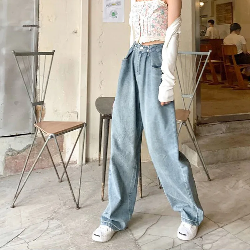 

Straight Jeans Women Pant Women's Clothing Spring Summer 2023 Plus Size Denim Pants Woman Korean Jean Trousers Boyfriend Mom Leg