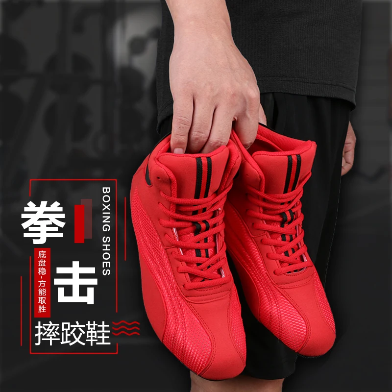 New Breathable Boxing Shoes Men Light Weight Boxing Sneakers Comfortable Wrestling Sneakers Anti Slip Wrestling Footwears