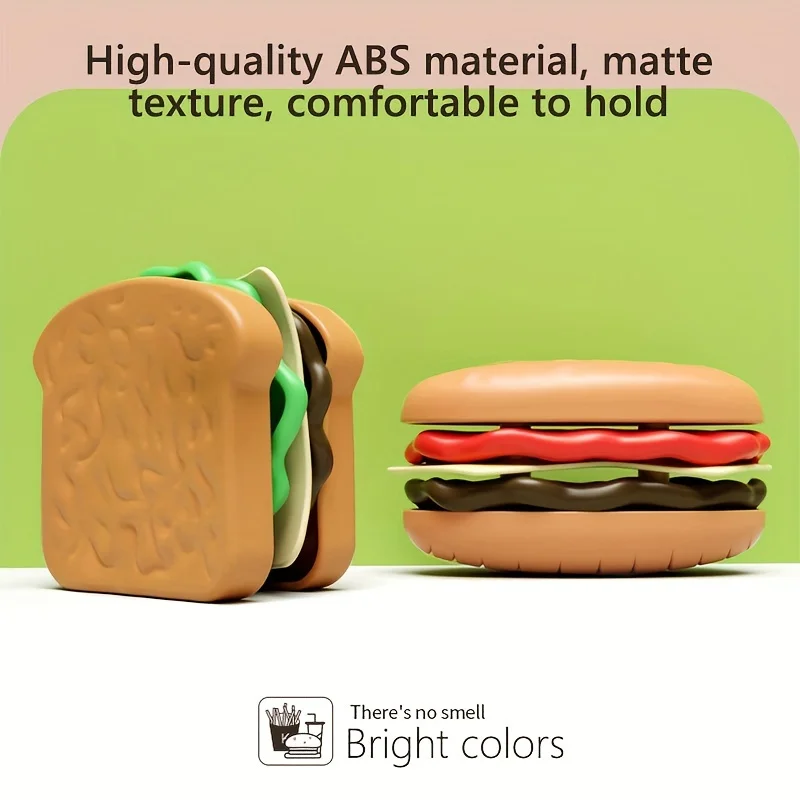 1 Set Detachable Snack Hamburger Plastic Pretend Toy Play House Food Sets for Kids Kitchen Toy Birthday Gift