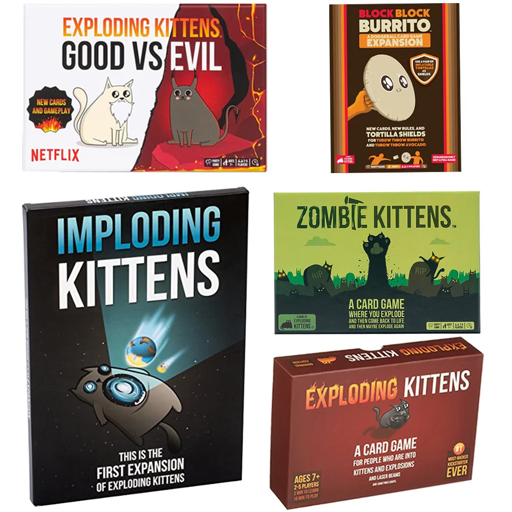 Exploding Kittens Good Vs Evil Elevate Zombie Kittens Imploding Kittens Barking Kittens Streaking Kittens Bears Vs Babies Card