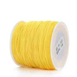 Premium 0.8mm Nylon String for Handcrafted Jewelry - 100 Meters (Yellow)