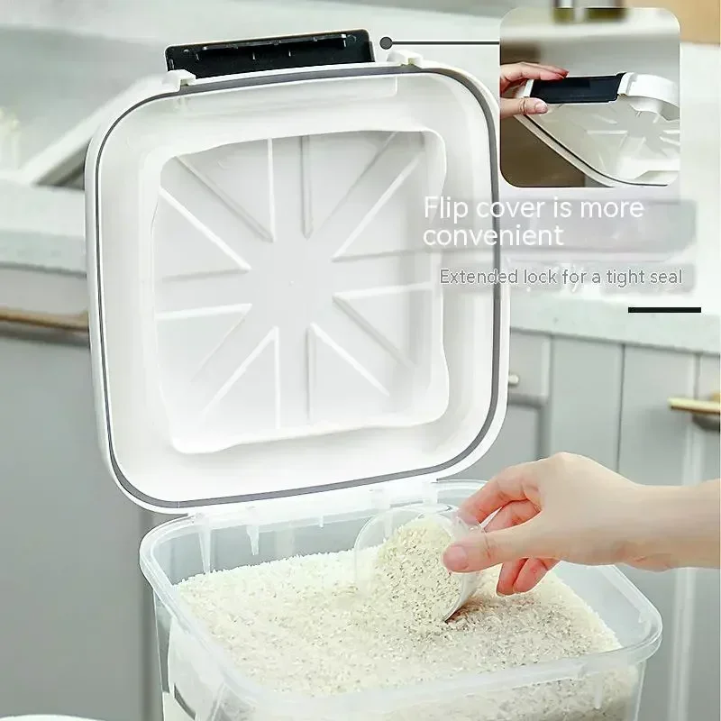 주방 보관 밀가루 밀폐 갯벌 배럴 식품, 고양이 곡물 가정용 상자, 밥 뒤집기, 50Kg, 20 애완 동물