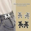 2PCS Bear Shaped Adjustable Jean Button Waist Buckle Snap Pants Buckle Extender Replacement Jeans Button Attacher Pins 2025 1
