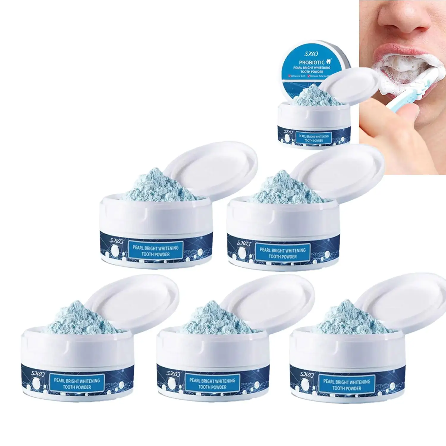 

5X Teeth Whitening Powder Pearl Essence Remove Stains Natural Dental Toothpaste Against Dental Caries Dental Tooth Cleaning Tool