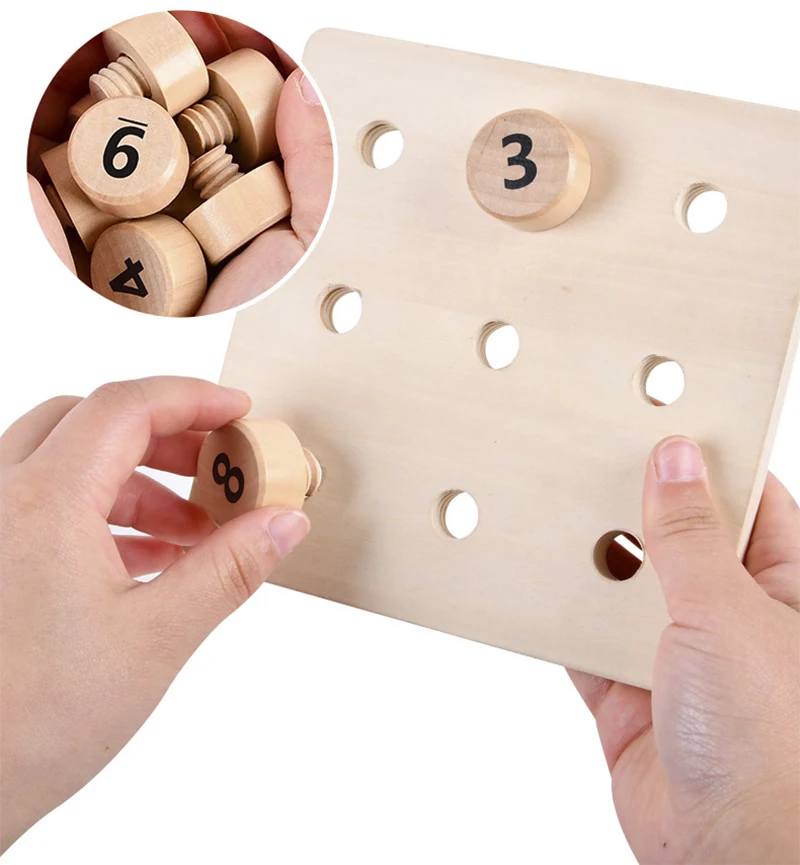 Number Color Matching Game Turn The Screw Fine Motor Training Game Focus Hand Eye Coordination Grasp Training Montessori Educati
