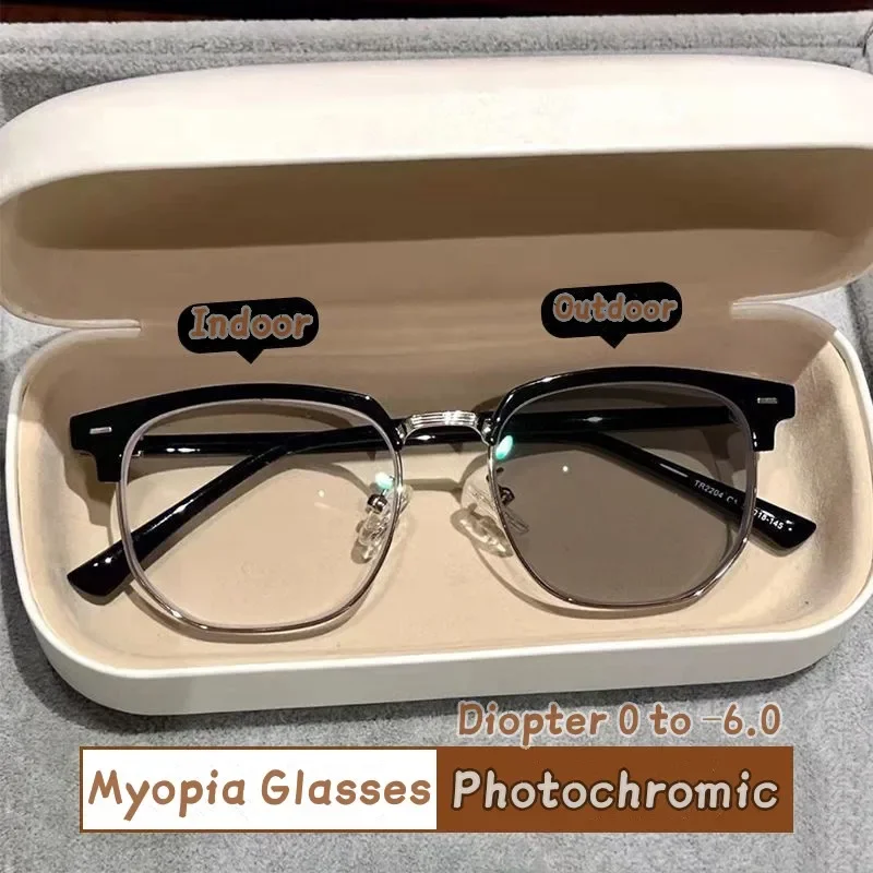 Fashionable-Photochromic-Glasses-Men-Women-Oversized-Myopia-Eyeglasses ...