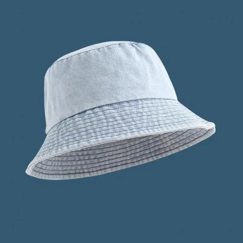 Frauen Gewaschen Denim Eimer Hut Frühling Sommer Mode Unisex Casual Trendy Fischer Kappe Männer Sonnenschirm Atmungs Koreanischen Stil – Detail 6