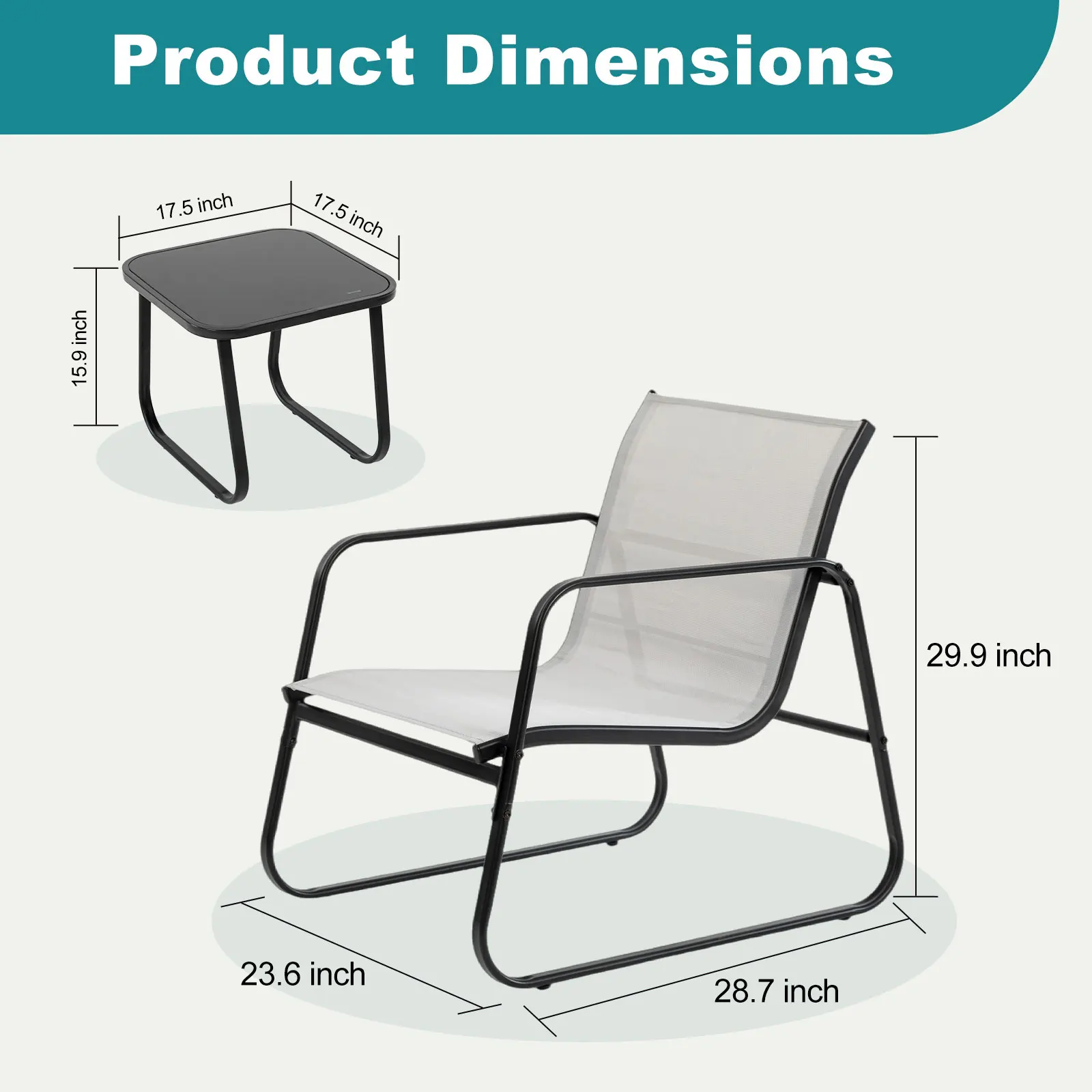 Balcony furniture arrangement