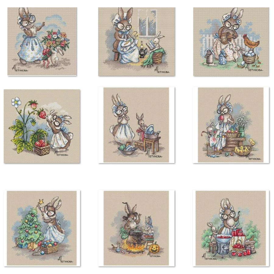 Lovely Counted Cross Stitch Kit counted embroidery cross stitch SGranny Collection-Strawberry Picking 25-26