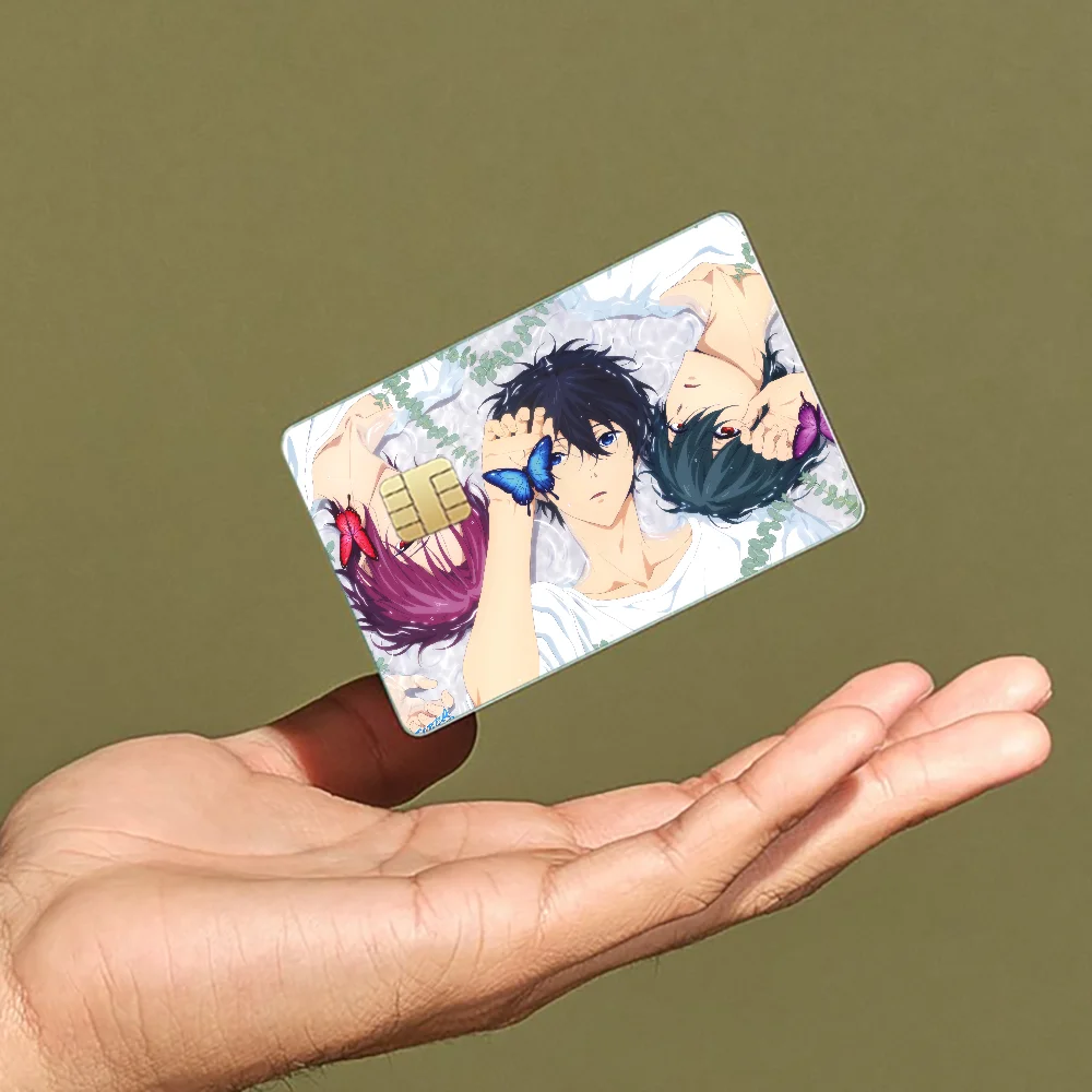 Free Anime Anime Cartoon Skin Stickers Film Tape Case For Big Credit Debit Card Front Side