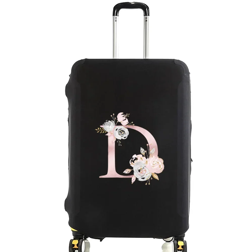 Deluxe Elastic Luggage Protective Cover - Pink Flower Design
