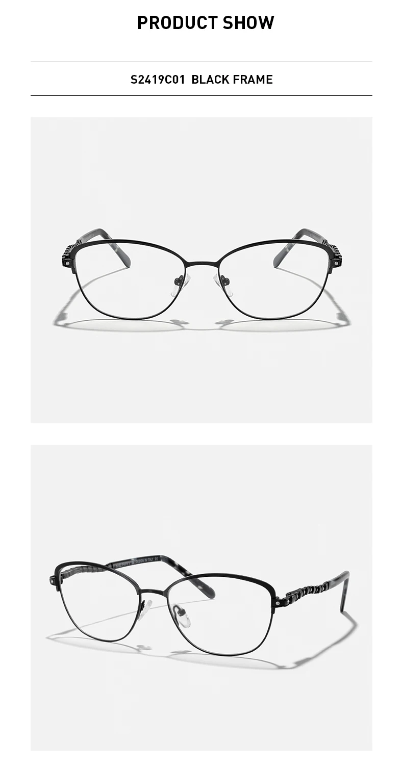 MERRYS DESIGN Frauen Klassische Retro Brille Rahmen Cat Eye Fashion Diamant Gläser Myopie Brillen S2419 – Detail 9