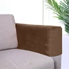 2Pcs Velvet Removable Armrest Covers Stretch Chair Sofa Arm Protectors Covers Armchair Covers Solid Color Couch Cover 6