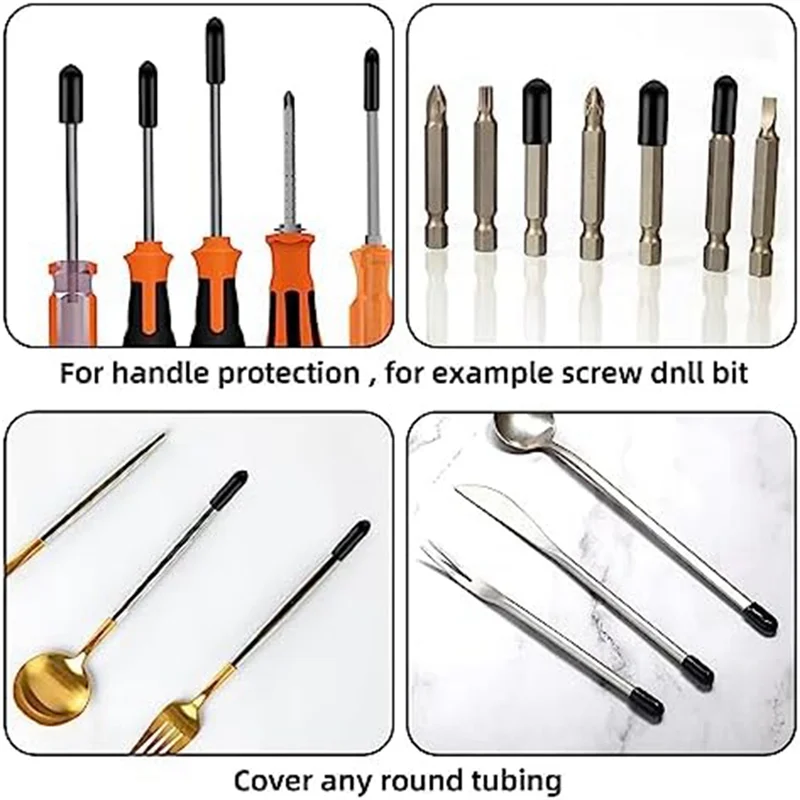 Assorted Size Rubber End Caps Flexible Screw Thread Protector Caps Round Vinyl Bolt Screw Cover Caps in 9 Size For rubber end caps 160Pcs