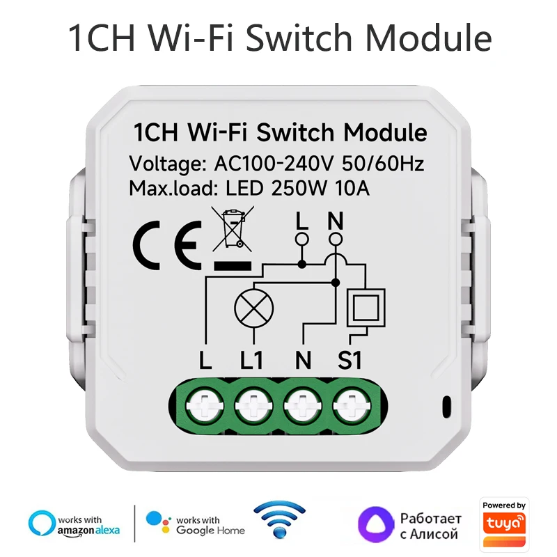 وحدة التبديل الذكية Tuya Wifi تدعم التحكم في اتجاه...