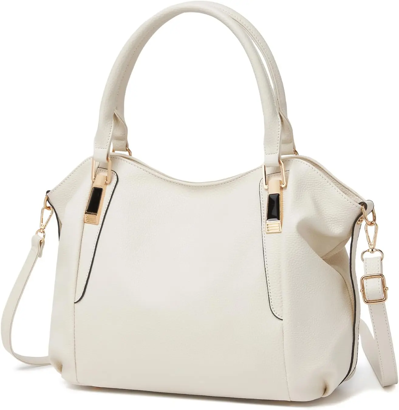 Miss Lulu Soft PU Leather Medium Tote Bag Crossbody Handbag with Handles for Women
