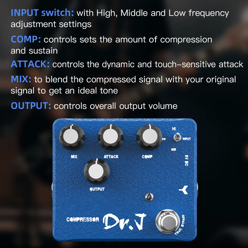 Dr. J Series D55 Compressor Guitar Pedal Greatest Compressor with Sustain Effect