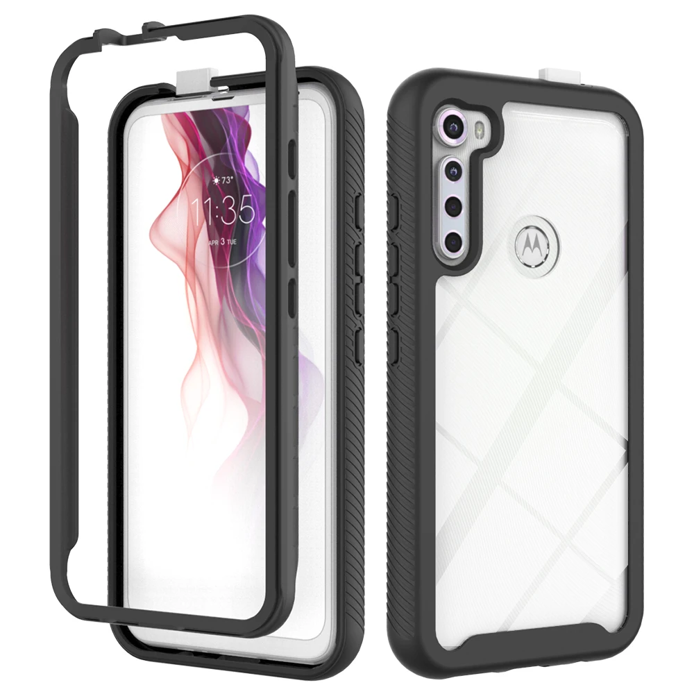 

Гибридный Прочный бронированный противоударный чехол для Motorola One Fusion Plus 6,5 дюйма, бампер из ТПУ, прозрачный акриловый жесткий пластиковый чехол-накладка