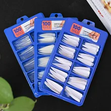 

100Pcs/Box Sharp Stiletto Nail Art Tips Full Cover Artificial Fake Nails Salon Supplies Press On Acrylic False Nail Tips TF#095