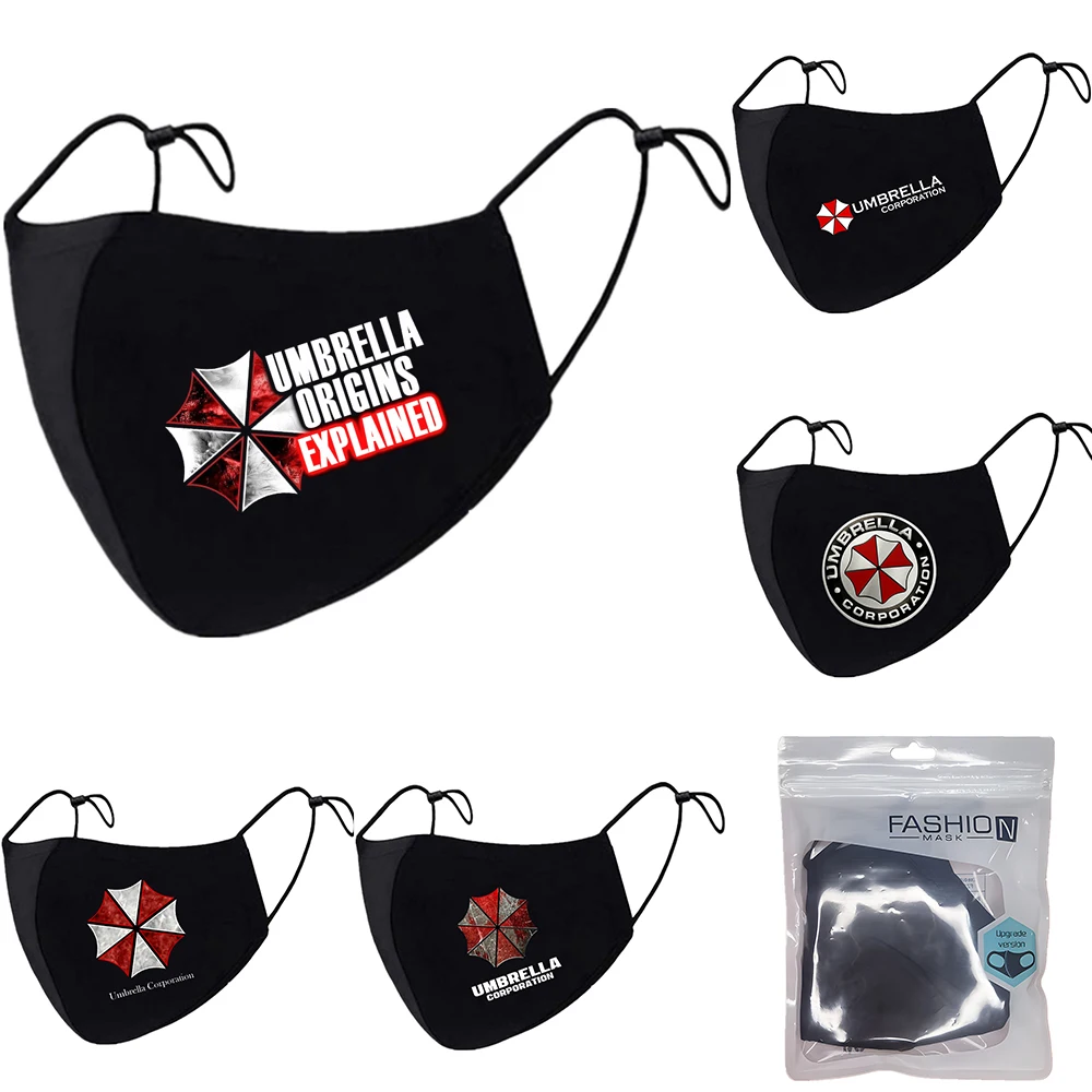 Umbrella Corporation Movie Game Cosplay Costume Face Mask Adult Dustproof Washable Masks Prop Halloween | Тематическая одежда и