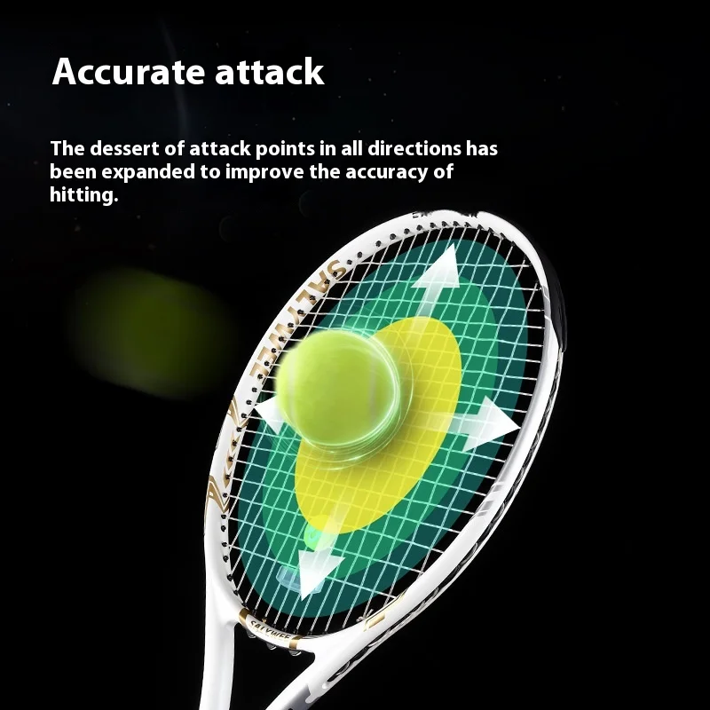 SALYWEE-All Carbon Integrated Tennis Racket, Shock Absorption and Torsion Resistance, Professional Competition Sports