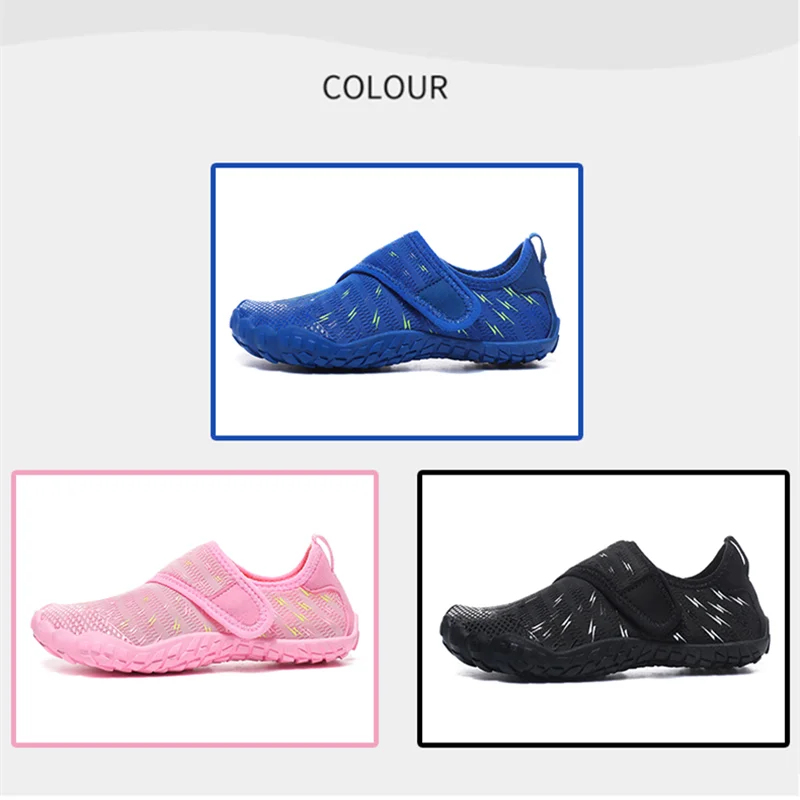 Children Non Slip Outdoor Water Sports Shoe Boy Girl Quick-Dry Barefoot Breathable Beach Wading Shoe Elastic Surfing Aqua Shoes