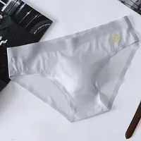 Slip d'été en soie glacée pour hommes, sous-vêtements sans couture à séchage rapide, sous-vêtements quotidiens, taille moyenne, solide, Sexy, culotte à poche convexe en U 4