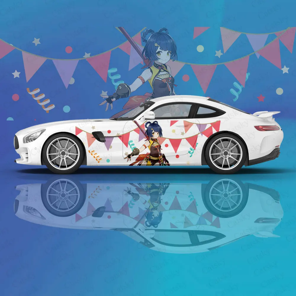 

Аниме Genshin Impact Xiangling Автомобильная Наклейка на корпус капота виниловая наклейка графическая оболочка наклейка декоративные аксессуары