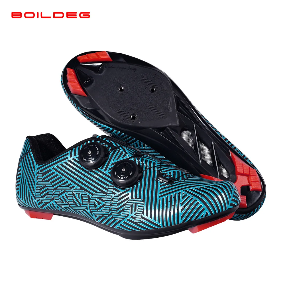 Cycling Shoes Boodun Road Cycling Shoes Outdoor Sports SPD Anti-skid Speed Cycling Shoes Men Profession Racing Self-Locking Bike