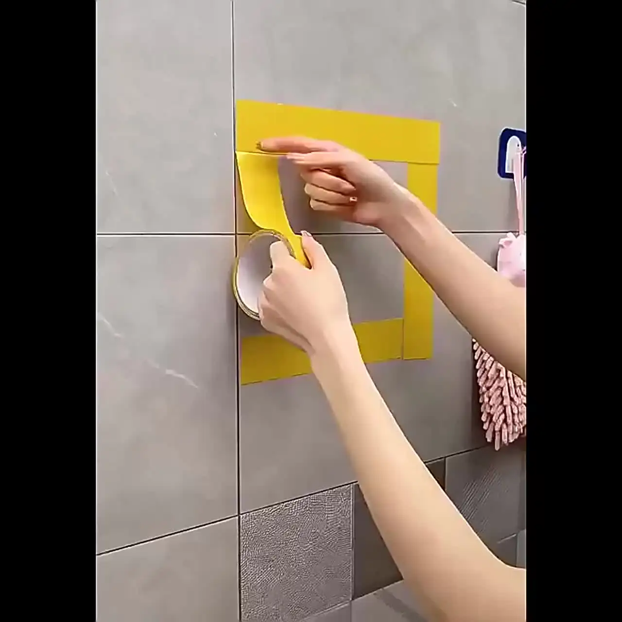 Fita adesiva dupla face super fina, fixação forte, malha translúcida resistente, à prova d'água, sem rastros, grade poderosa, fita para carpetes