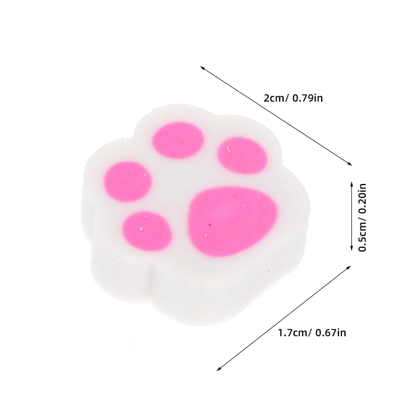 30Pcs 고양이 발 지우개 밝은 색상 미니 동물 지우개 학교 사무실 교실 창의적인 사용을위한 대량 문구 용품