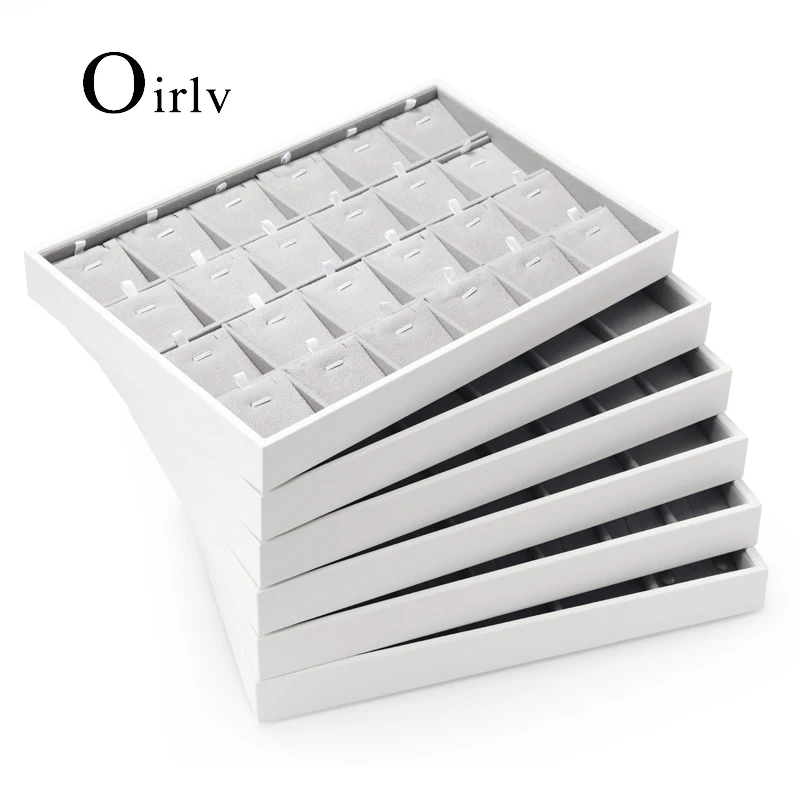 

Серебристо-серый лоток для ювелирных изделий Oirlv, лоток для сережек, колец, подвесок, ожерелий, витрина для ювелирных изделий, Органайзер