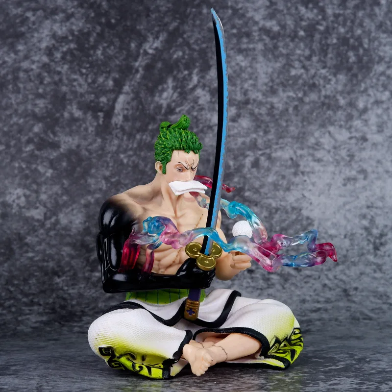 

One Piece Anime 19CM Roronoa Zoro фигурка ПВХ Модель статуя настольное украшение мультфильм периферическая коллекция детские игрушки аксессуары